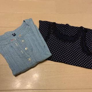 ギャップ(GAP)の長袖ブラウス＊タンクトップセット(Tシャツ/カットソー)