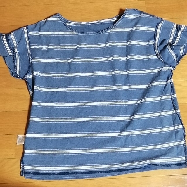 mystic(ミスティック)のmystic　インディゴカラー　ストライプ　ティシャツ レディースのトップス(Tシャツ(半袖/袖なし))の商品写真