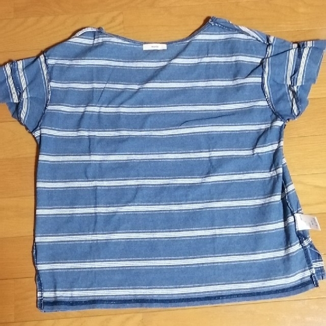 mystic(ミスティック)のmystic　インディゴカラー　ストライプ　ティシャツ レディースのトップス(Tシャツ(半袖/袖なし))の商品写真