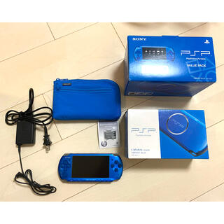 プレイステーションポータブル(PlayStation Portable)のpsp3000VB　ブルー　(携帯用ゲーム機本体)