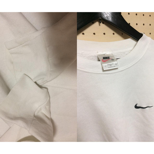 NIKE(ナイキ)の90s NIKE USA製 ロゴスウェット 白 size:M メンズのトップス(スウェット)の商品写真