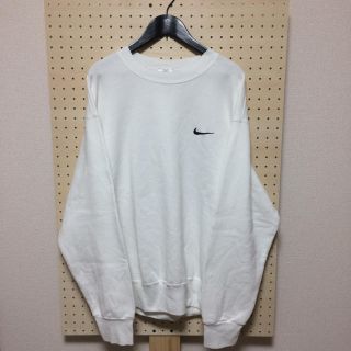 ナイキ(NIKE)の90s NIKE USA製 ロゴスウェット 白 size:M(スウェット)