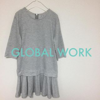 グローバルワーク(GLOBAL WORK)のGLOBAL WORK＊オールインワンピ＊スウェット生地好きに＊good＊(ひざ丈ワンピース)