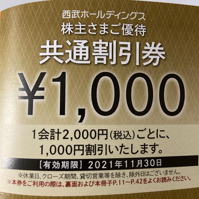 西武ホールディングス　共通割引券　10枚