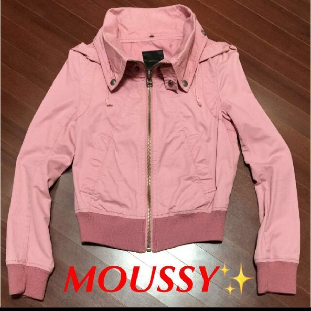 moussy(マウジー)の美品✨❗MOUSSY ブルゾン フード付き マウジー ピンク レディースのジャケット/アウター(ブルゾン)の商品写真