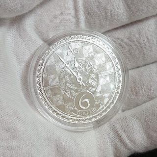 純銀 トケラウ 1オンス 銀貨 クロノス 銀貨 2020年 コインカプセル入り