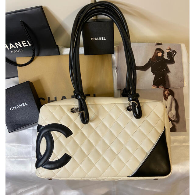 シャネル　CHANEL カンボンライン　ボーリングバッグ