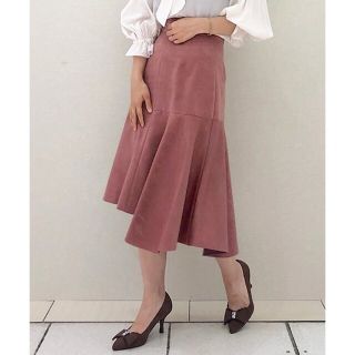 トランテアンソンドゥモード(31 Sons de mode)の♡31 Sons de mode スウェード調サテンフレアスカート(ひざ丈スカート)