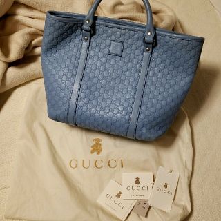 グッチ(Gucci)のグッチチルドレン　トートバッグ　GUCCI　ベビーブルー(ハンドバッグ)