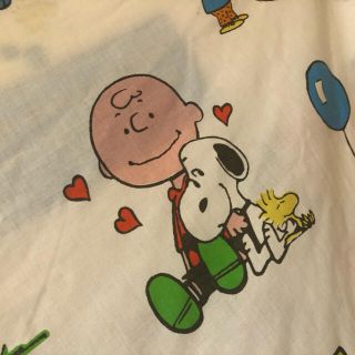 スヌーピー(SNOOPY)の🌜ビンテージ シーツ🌛スヌーピー  マシュマロ　(生地/糸)