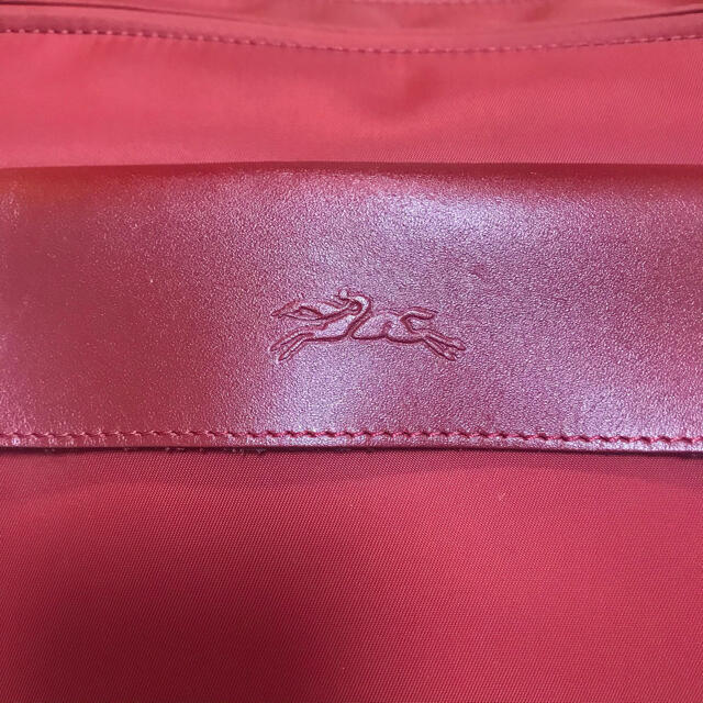 LONGCHAMP(ロンシャン)のロンシャン　Longchamp ショルダー　バッグ　レッド　レザー　ナイロン レディースのバッグ(ショルダーバッグ)の商品写真