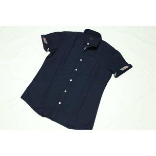 ブラックレーベルクレストブリッジ(BLACK LABEL CRESTBRIDGE)のブラックレーベル　クレストブリッジ 半袖無地シャツ 紺 15,120円 L 麻混(シャツ)