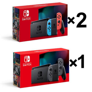 Nintendo Switch 本体 ネオン2台 グレー1台 計3台