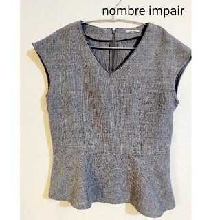 ノンブルアンベール(nombre impair)のノースリーブ カットソー トップス　フレンチスリーブ(カットソー(半袖/袖なし))