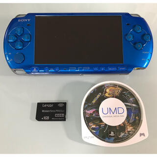 プレイステーションポータブル(PlayStation Portable)のPSP-3000  バイブラントブルー(携帯用ゲーム機本体)