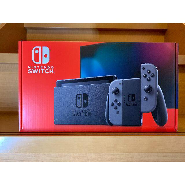 ★【新品】ニンテンドースイッチ グレー 新型 保護フィルム付