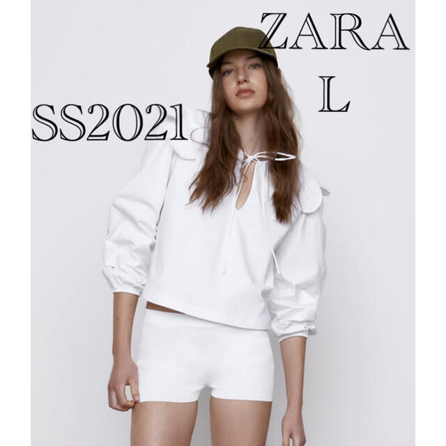 ZARA ザラマッチングカラーディテールブラウス  ザラトップ レディースのトップス(シャツ/ブラウス(長袖/七分))の商品写真