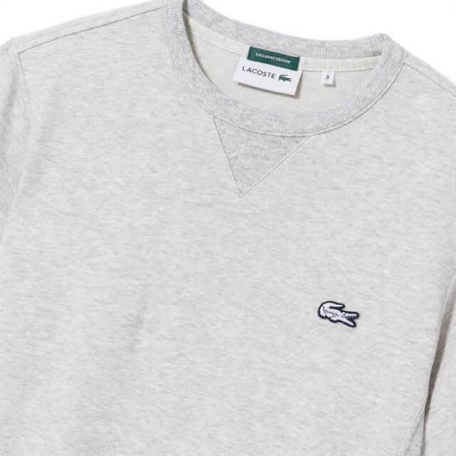 EDIFICE×LACOSTE スウェットTシャツ グレー