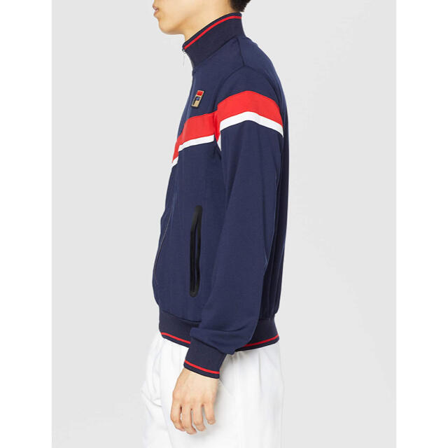 白木/黒塗り FILA フィラ テニスウェア ストレッチトラックジャケット