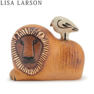 リサラーソン(Lisa Larson)のリサラーソン　ライオンと鳥(置物)