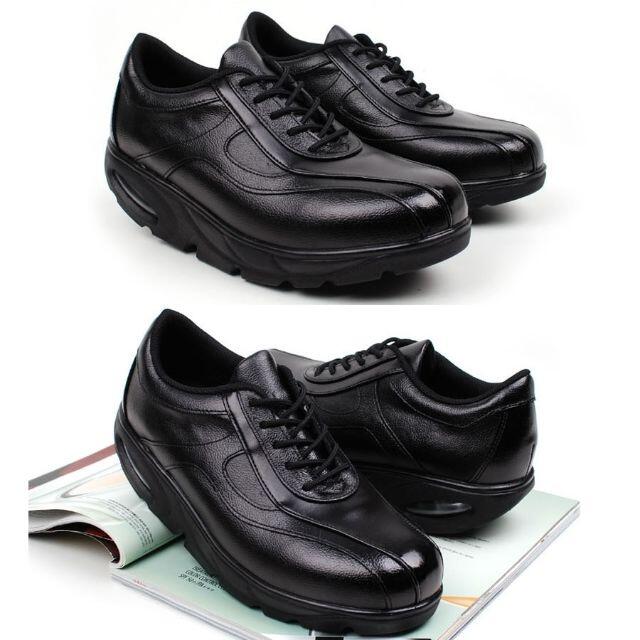 [黒25.5cm]角度15度 ダイエットシューズ シェイプアップ エクササイズ レディースの靴/シューズ(スニーカー)の商品写真