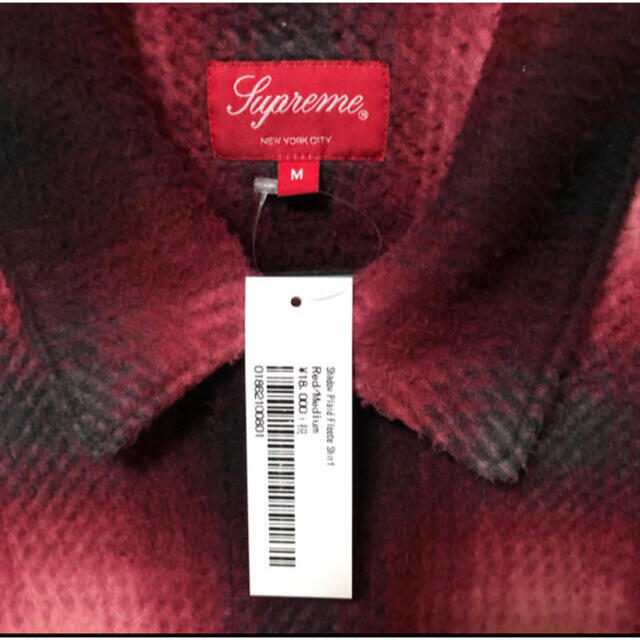 Supreme(シュプリーム)のsupreme Shadow Plaid Fleece Shirt M RED メンズのジャケット/アウター(ブルゾン)の商品写真