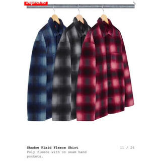シュプリーム(Supreme)のsupreme Shadow Plaid Fleece Shirt M RED(ブルゾン)