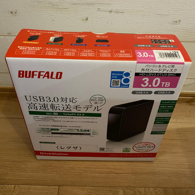 BUFFALO HD-LBV3.0TU3-BKC 外付けHDD 3TB 1