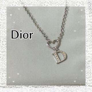 ディオール(Dior)のディオール（Dior）ネックレス　ハート　ロゴ(ネックレス)