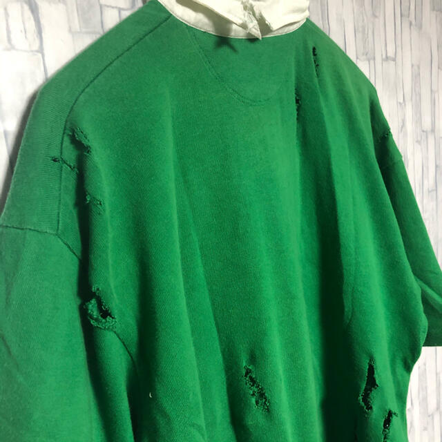 WACKO MARIA(ワコマリア)の【ボロボロ】vintage ボロボロTシャツ　古着　ダメージ　加工　BOLO メンズのトップス(ポロシャツ)の商品写真