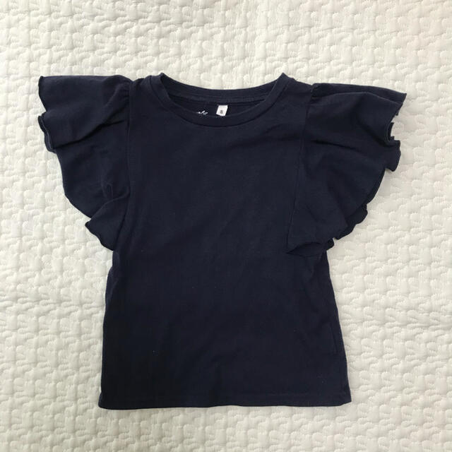 GLOBAL WORK(グローバルワーク)のグローバルワーク 袖フリルー カットソー Tシャツ 90〜100cm キッズ/ベビー/マタニティのキッズ服女の子用(90cm~)(Tシャツ/カットソー)の商品写真