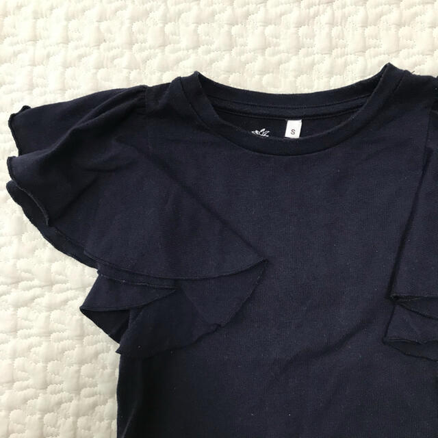 GLOBAL WORK(グローバルワーク)のグローバルワーク 袖フリルー カットソー Tシャツ 90〜100cm キッズ/ベビー/マタニティのキッズ服女の子用(90cm~)(Tシャツ/カットソー)の商品写真