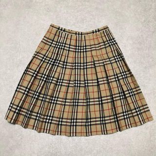 バーバリー ブルーレーベル ノバチェック ラップ スカート レザー