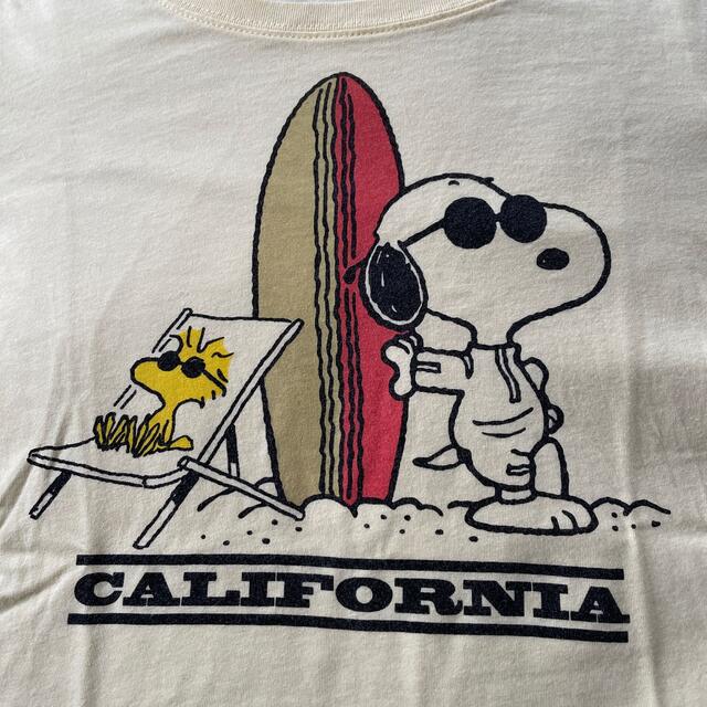 PEANUTS(ピーナッツ)のピーナッツ peanuts スヌーピー SNOOPY プリント Tシャツ 黄色 レディースのトップス(Tシャツ(半袖/袖なし))の商品写真