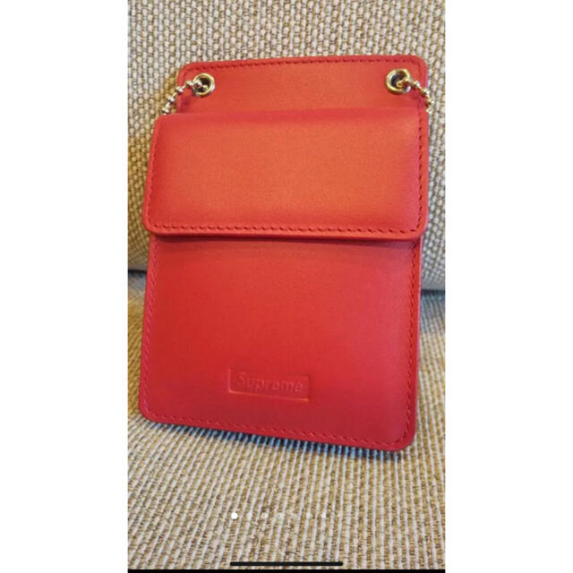 Supreme(シュプリーム)のSupreme Leather ID Holder + Wallet Red レディースのファッション小物(パスケース/IDカードホルダー)の商品写真