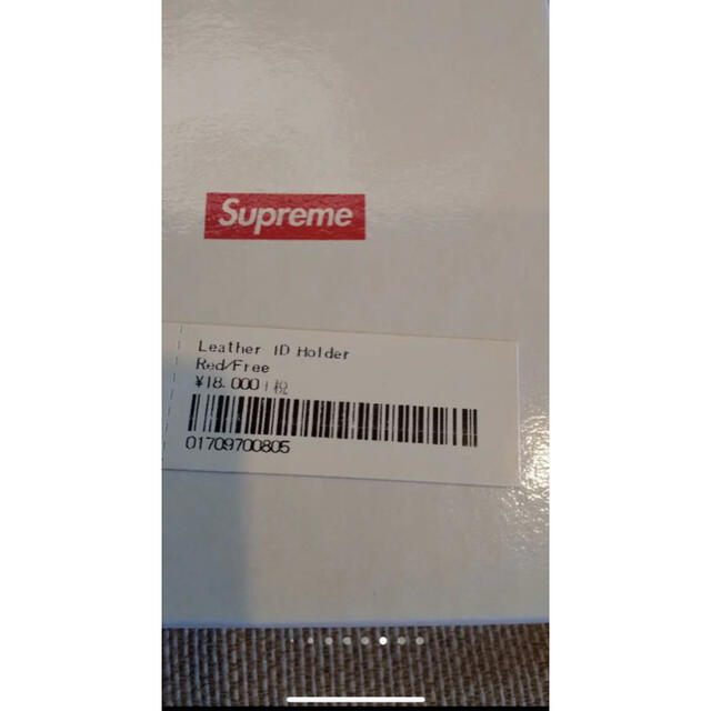 Supreme Leather ID Holder + Wallet Red レア レディース