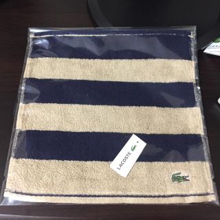 ラコステ(LACOSTE)の【値下】《未開封》ラコステ タオルハンカチ ストライプ Lラガー(ハンカチ)