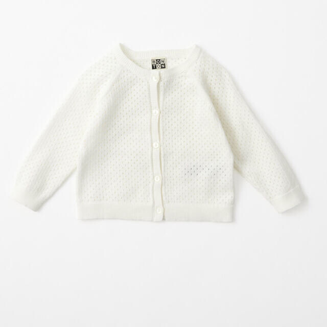 Bonpoint(ボンポワン)のさー様専用　bonton 透かしあみカーディガン　3a キッズ/ベビー/マタニティのキッズ服女の子用(90cm~)(カーディガン)の商品写真