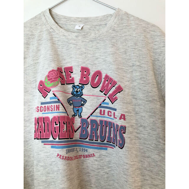 UCLA BEAR TEE ロゴT ROSE BOWL ベア　ナチュラル レディースのトップス(Tシャツ(半袖/袖なし))の商品写真