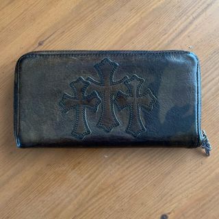 クロムハーツ(Chrome Hearts)の【クロムハーツ】3セメタリークロスパッチウォレット迷彩柄(長財布)