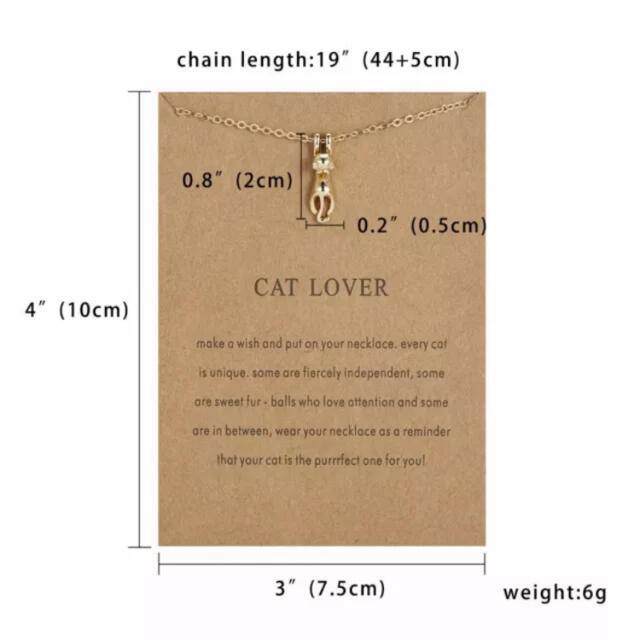 【新品・未使用】猫　ネックレス レディースのアクセサリー(ネックレス)の商品写真