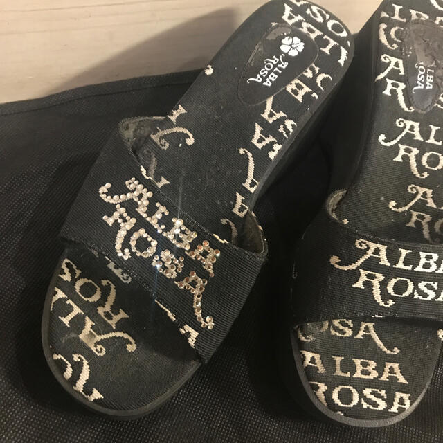 ALBA ROSA(アルバローザ)のアルバローザ　サンダル　ロゴ　ストーン　厚底　 レディースの靴/シューズ(サンダル)の商品写真