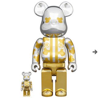 メディコムトイ(MEDICOM TOY)のBE@RBRICK はっぴ東京 銀メッキ 100％ & 400％(その他)