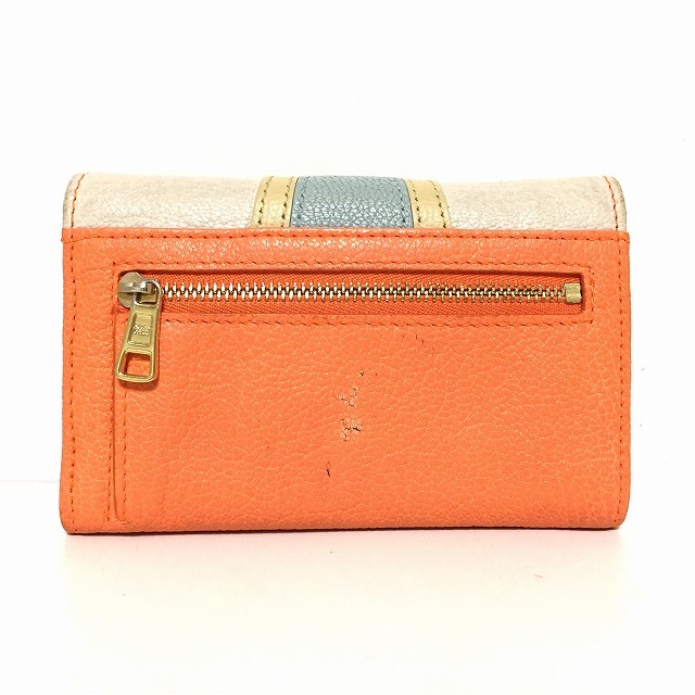 SEE BY CHLOE(シーバイクロエ)のシーバイクロエ ハナ オレンジ×アイボリー レディースのファッション小物(財布)の商品写真