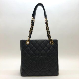 シャネル(CHANEL)の【ヴィンテージ】シャネル キャビアスキン ココマーク  ショルダーバッグ(ショルダーバッグ)