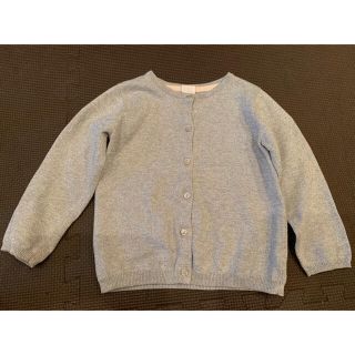 エイチアンドエム(H&M)のH&M シルバーラメカーディガン　92(カーディガン)