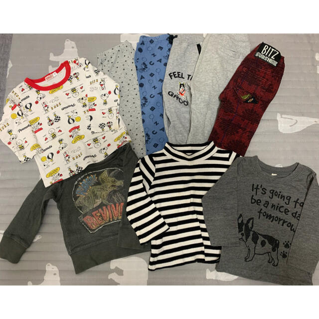 男の子ズボン5着、長袖4着まとめ売り キッズ/ベビー/マタニティのキッズ服男の子用(90cm~)(パンツ/スパッツ)の商品写真