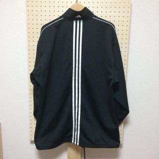 アディダス(adidas)の美品☆ 90s古着 adidasトラックジャケット ブラック バックストライプ(ジャージ)