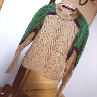 Sacai 切り替えケーブルニット