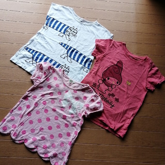 Tシャツ3点セット キッズ/ベビー/マタニティのキッズ服女の子用(90cm~)(Tシャツ/カットソー)の商品写真